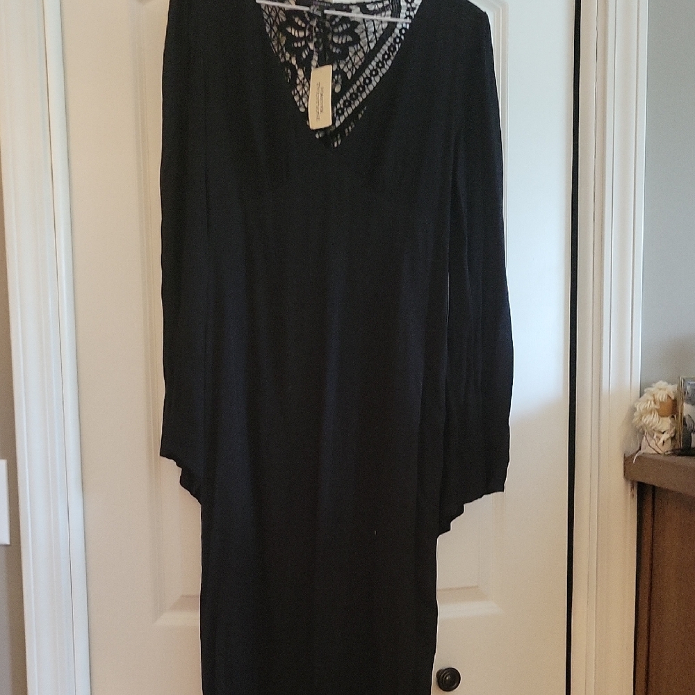 Elegant Black Lace Detail Dress